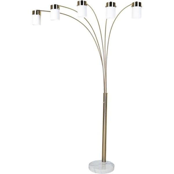 Ore Furniture 3031F5W 84 in. Brushed Steel Arch Floor Lamp 3031F5W - main